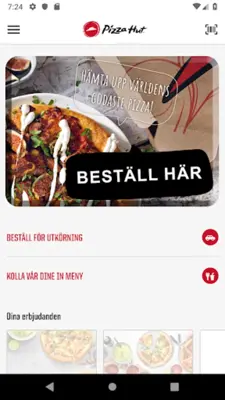 Pizza Hut Sverige android App screenshot 2